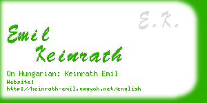 emil keinrath business card
